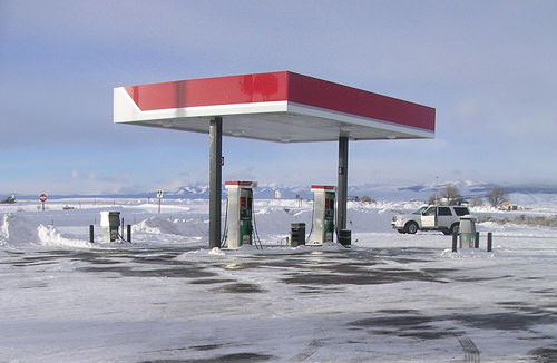 Gas Station Snow